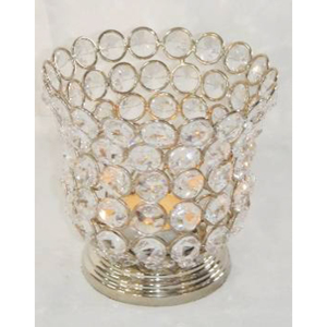 Soporte de vela de cristal plateado de forma redonda más nuevo con gran calidad de gran tamaño Ideal bodas Hotel restaurante interior Votive Stan - Product Image 3