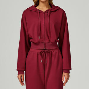 สเวตเตอร์แบบสวมหัวมีฮู้ดสำหรับผู้หญิงเสื้อกีฬาสวมใส่สบายมีซิปลายตัวอักษร - Product Image 3