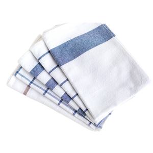 Ensemble de serviettes de cuisine en coton personnalisé, blanc et bleu, teint en fil, à carreaux, fabriqué en Inde à un prix abordable - Product Image 1