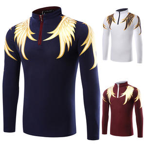 เสื้อยืดแขนยาวทรงปกติสำหรับผู้ชายและผู้หญิง คุณภาพสูง พิมพ์ลาย ปักลาย ผ้าซาตินคอตตอน 100% แห้งเร็ว ขายส่ง - Product Image 1