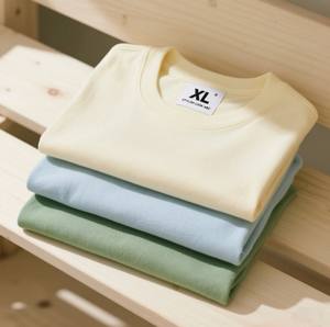 Personalizable 100% algodón orgánico de los hombres de gran tamaño camisetas sueltas de verano camiseta lisa con logotipo frontal de talla grande característica - Product Image 3