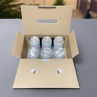 Boîte à Boissons en Carton Robuste avec Fenêtre Transparente, Doublure en Éponge Colorée, Biodégradable, Imperméable, Lamination Mate, Taille Personnalisée