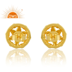 Diseño de tendencia 925 Plata 18K chapado en oro Stud pendiente Demi joyería fina para mujer regalo para ella - Product Image 2