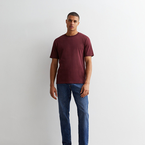 Camisetas básicas de color sólido de calidad superior 100% algodón para hombre, camiseta de ajuste regular, tela de punto personalizable - Product Image 4