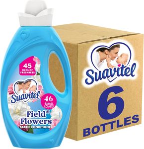 Suavitel <b>Liquid</b> Fabric Softener, Field Flowers Scent, 46 Fl Oz, 6 Bottles/Case - Product Image 1