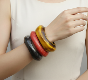 Unisex Trendy Party Fashion Jewelry Custom Wholesale Bulk Resin <b>Bangle</b> <b>Bracelet</b> Set Chunky Multi-Color Acrylic <b>Bangles</b> <b>Fine</b> - Product Image 1