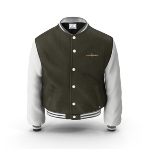 Hombres 100% Lana de piel de oveja de cuero Manga Béisbol Streetwear Botón Abrigos Invierno Cálido College Varsity Chaquetas - Product Image 1