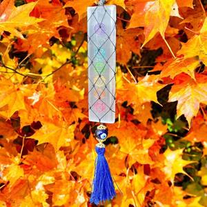 MUNTAHA AGATE Selenite Hanger avec breloque œil porte-bonheur, écologique, taille 15-20 cm, protection énergétique, bouclier contre les énergies négatives, décoration - Product Image 6