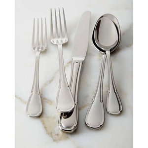 Hot <b>Sale</b> Portable Stainless Steel Silver Nickle Spoon Fork <b>Knife</b> Unique Handle Designer Cutlery <b>Set</b> for Wedding Events - Product Image 1