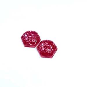 Rubis naturel de Bangkok, hexagones sculptés en forme de fleur, 64,67 carats, qualité AAA, diamants en vrac, variété incluant Trillion, Marquise, Ovale, Cœur, 8 mm - Product Image 3