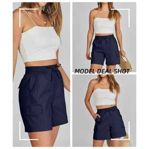 Short de sport pour femme Short de yoga taille haute Slim Fit Butt Lift Gym Running Short en nylon élastique - Product Image 2