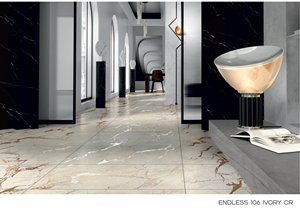 Travertin Porcelaine 60*120 Carreaux Aspect Béton Sculpture Or Poli 60X120 Terrasse Salle De Bains Mur Surface Rougeoyante Appartements - Product Image 4