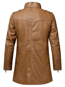 เสื้อเบลเซอร์หนังสำหรับผู้ชายแจ็คเก็ตสูทกระดุมแถวเดียวทรงสลิมฟิตคุณภาพสูงใหม่ในเสื้อผ้าสไตล์เกาหลีแฟชั่น - Product Image 6