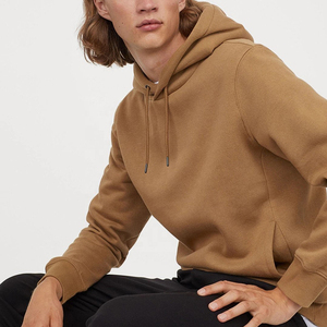 Sweat-shirt à capuche marron pour homme, coupe classique, couleur unie, pull décontracté avec poche avant, idéal pour l'automne - Product Image 4