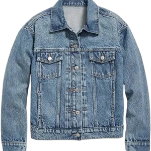 Veste en jean de haute qualité pour hommes, logo personnalisé OEM, veste décontractée streetwear, vestes en jean - Product Image 1