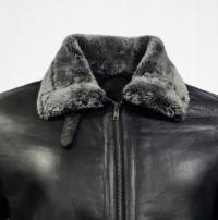 เสื้อแจ็คเก็ตหนังแท้สำหรับผู้ชายและผู้หญิง พร้อมฮู้ดขนสัตว์เทียม บุผ้าฝ้าย ระบายอากาศได้ดี กันลม เหมาะสำหรับฤดูหนาว สไตล์วินเทจสุดคลาสสิก - Product Image 4