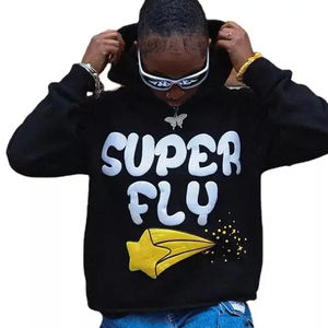 Sweat à capuche de bonne qualité logo personnalisé sweat à capuche lourd sweats surdimensionnés 100% coton graphique 3D sweats à capuche imprimés bouffants pour hommes - Product Image 1