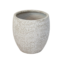 Jardinière en Fiberstone texturée effet ciment, finition mate, moderne, écologique, légère, durable, avec trou de drainage, personnalisable pour la maison