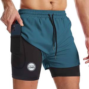 Pantalones cortos de entrenamiento para gimnasio para hombre, pantalones cortos ligeros de baloncesto para correr de secado rápido con bolsillos con cremallera - Product Image 6