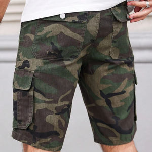 <b>Men's</b> Dot Pattern Denim <b>Shorts</b> Straight Leg Button <b>Pockets</b> Casual Summer Eco-Friendly Windproof Breathable - Product Image 2