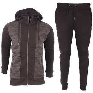 Chándal para hombre Conjunto Fleece Hoodie Full Top Bottoms Jogging Joggers chándales para hombre - Product Image 1