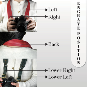 Sangle d'appareil photo réglable personnalisée en cuir, sangle d'appareil photo DSLR en cuir avec monogramme personnalisé, accessoires de voyage pour appareil photo - Product Image 4