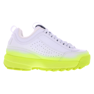 Scarpe da donna Casual per Fila Disruptor II Brights dissolvenza bianco/giallo di sicurezza leggero imbottito morbido - Product Image 1