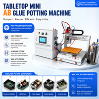 Máquina de Encolado de Escritorio Mini para Pegamento AB, Controlada por PLC, Sistema de Dosificación de Alta Precisión de Doble Componente para Componentes Electrónicos
