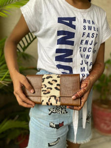 New Style Women Clutch Genuine <b>Leather</b> Wallet Purse Animal Print <b>Shopping</b> Clutch Hot Selling Bags - Product Image 2