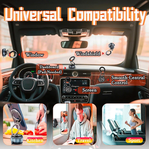 Supporto per telefono con ventosa migliorato a 360° °   Supporto Magnetico per Telefono in Lega di Zinco per <span class=keywords><strong>Auto</strong></span>, Compatibile con iPhone 17 16 15 14 13 12 e Android - Product Image 2