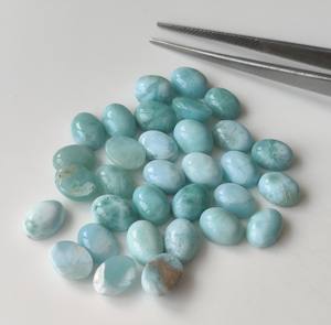 พลอยลาริมาร์ธรรมชาติทรงรีแบบหลังแบน ขนาด 3x5มม.-15x20มม. พร้อมสีเปลี่ยนแปลง เหมาะสำหรับทำเครื่องประดับ ราคาขายส่ง - Product Image 5