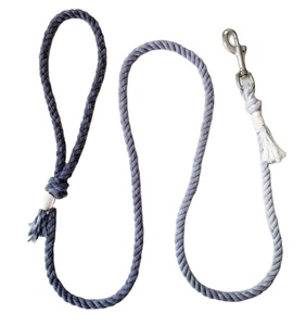 Correa de Perro Elegante y Lujosa de Cuerda de Algodón Natural Color Gris Carbón de 120 cm de Largo - Product Image 1