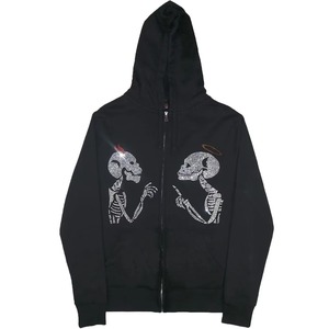 Sudadera con Capucha Unisex Extra Grande Personalizada con Pedrería, Ropa Urbana para Otoño e Invierno, Sudadera Brillante con Pedrería y Logotipo - Product Image 1
