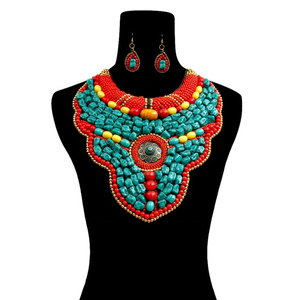 Collier de broderie de perles de verre multicolores Nouvelle galerie de mode Petit collier de bijoux en perles colorées Chaîne à maillons pour cadeau - Product Image 2