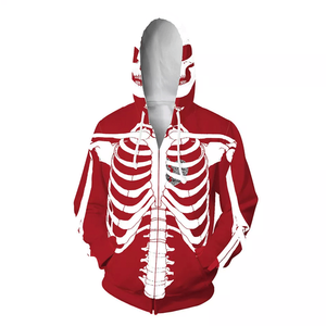 Sudadera con capucha con estampado de esqueleto de alta calidad para hombre, sudadera informal con capucha de Hip Hop, ropa de calle, sudaderas con capucha para hombre - Product Image 2