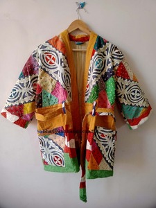 Hermosa chaqueta Kantha de invierno XL de algodón hecha a mano, fabricante indio, exportador, patrón acolchado, damas de honor, corte, chaquetas para hombre - Product Image 3