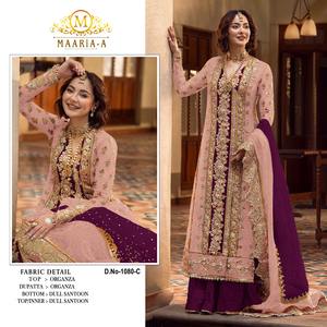 Top Quality Designer Heavy Organza Pakistani <b>Suit</b> with Embroidery Sequence Work with Stone <b>Women</b> Party Wear <b>Dress</b> - Product Image 4