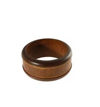 Pulseira de madeira de alta qualidade e pulseira de madeira de acácia com design exclusivo de forma redonda, joia da moda