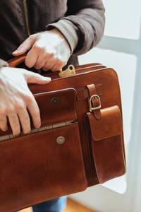 Túi máy tính xách tay vali chính hãng da thật người đàn ông da cặp kinh doanh túi xách Messenger Túi LLP-0096 - Product Image 6