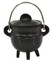 Brûleur d'encens en fonte tibétain de haute qualité, écologique, pour Halloween, en forme de pot de sorcière, emballage personnalisé, parfum bois de santal aromatique