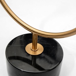 Bougeoir en laiton et marbre rustique pour décor de salon pièce maîtresse de Table élégante support de pilier Vintage affichage élégant - Product Image 6