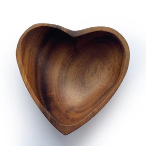 Mini Cuencos de Madera en Forma de Corazón, Tallados a Mano, Personalizados, Ecológicos, Clásicos, para Bodas, Fiestas, Oración - Product Image 1