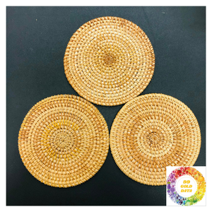 Elegant Natural Rattan <b>Placemats</b> Handmade Charger Plates Table Decoration for Wedding Dining and Rustic Wall Hanging - Product Image 2