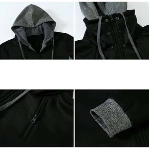 Nouvelle fabrication élégante en gros sweat à capuche thermique strass personnalisé sweat à capuche surdimensionné zippé avec logo - Product Image 5