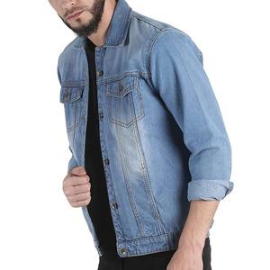 Veste en jean en coton imprimé personnalisé de haute qualité pour hommes, imperméable et coupe-vent, décontractée, prix abordable - Product Image 6