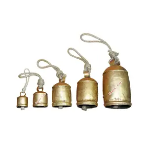 Standard Quality Latest Design Multicolor Iron Metal Mini <b>Cow</b> <b>Bells</b> at Wholesale Price for Export From India - Product Image 6