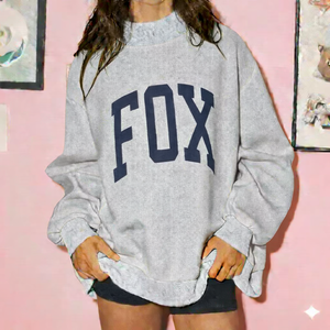 Women Oversized Mockneck Long Sweatshirt Casual Winter Loose Pullover Warm Fleece Eco-friendly Soft Fabric Front Fashion <b>Top</b> - Product Image 3