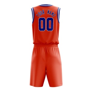 Uniforme de baloncesto de alto rendimiento de secado rápido rojo y azul Trim Sports Jersey y pantalón corto para hombres logotipo personalizado y colores disponibles - Product Image 4