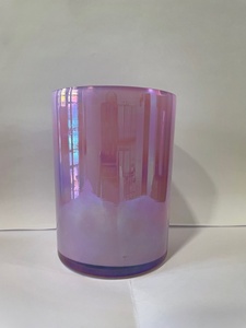 Tarro de vela de Navidad de vidrio iridiscente con iridiscencia arcoíris - Product Image 5