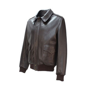 Nouveau style, veste en cuir personnalisée bon marché pour hommes, club de combat, vêtements d'hiver, marque privée, fermeture éclair, col montant doux, motif en toile - Product Image 2